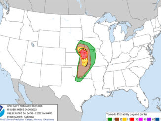 Storm Prediction Center Tornado Outlook 8:00 p.m. April 29, 2022 to 6:00 a.m. April 30, 2022